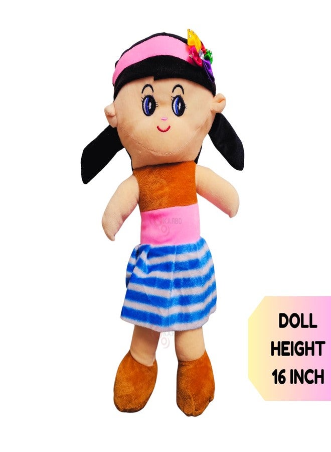 KARBD Rag Doll Super Soft Fabric Textile Cloth Cute Stuffed Girl Doll Washable Huggable Cuddly Plush Toy for Toddlers Babies Kids Girls Children - Image 3